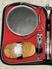 Vintage Austria Grooming Manicure Set Black Leather Case Travel Sized Nails