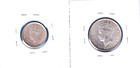 1943 Malaya 2-coin Set  10-   20-cents  kms 4a   5a  Silver     london Mint 