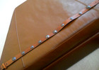 Native American 4 Half Dollars 6 Quarters Brown Tan Soft Leather Belt No Buckle