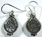 7x10mm Pear White Fire Opal 925 Sterling Silver Dangle Earrings - Made In Usa