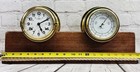 Wempe Chronometerwerke Hamburg Mechanical Ships Bell Clock And Barometer Set