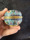 Antique Chinese A Cloisonn   Enamel Circular Box
