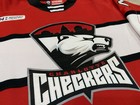 Charlotte Checkers Ahl Miv Game Worn Used Authentic Jersey 58 Ccm Panthers