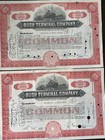 Lot  2  1938 Red Bush Terminal Shipping Company Stock Certificate Brooklyn Ny