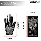 16 Sheets Temporary Henna Tattoo Kit  Reusable Tattoo Stencils Sets Indian Arabi