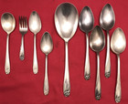 8 Pc Daffodil Silverplated Baby Fork   Sugar   Casserole   Teaspoons 1847 Rogers