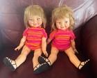Vintage  Twin  1967  Ideal Giggles Dolls  18   Blonde Hair  Original Outfit
