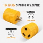 Mecmo 30 Amp To 110 Volt Rv Adapter  Nema 5-15p Tt-30r Electrical Yellow 