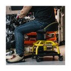 Rolling Shop Stool With Wheels  Garage Work Mechanic Stool With Backrest  Rol   