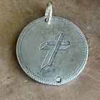 1800   s Love Token Initial Gwm Cross Engraved  Silver Coin Us