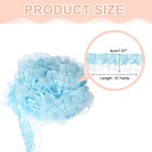 10 Yards 2-layer Satin Ruffle Trim Lace Ribbon Solid Blue 