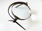 Rare Antique Brass   Black With Metal Stand Magnifying Glass