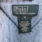 Polo Ralph Lauren Boys Cable Knit Cotton Sweater Vest Size 4 Light Blue