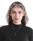 Catholic Sacred Heart Rose Veils For Women Mass Chapel Short Head Church Veils