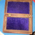 Vintage Solid Hard Wood Wooden Jewelry Box Approx 8  4 45  2 75 In