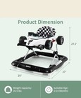 Infans 4-in-1 Race Car Baby Walker Push Car Walking Aid White black 0-24m
