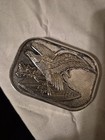 Vintage Belt Buckle American Bald Eagle Metal Patriotic Americana Western Preown