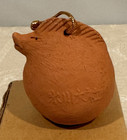 Vintage 2 5 Inch Japanese Old Clay Bell  Zodiac Boar pig New In Original Box