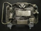 Massey Ferguson Mf 205 Combine Pewter Belt Buckle 1986 Limited Edition Collector