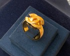 Authentic Vintage Chanel Cc Logo Gold Tone Ring 2001 Eu 51  Us 6