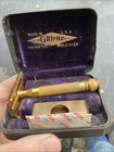 Antique Gillette Razor Blade With Box Holder And 2 Blades B15