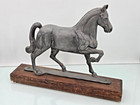 Antique Vintage Horse Cast Metal Sculpture Victorian Equestrian Stand 16 