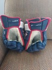 Johnstown Tomahawks Game Used Bauer Glove Set Nahl Hockey         