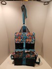 Classic Equine Hanging Groom Tote Turquoise Paisley Euc