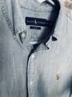 Nwt Polo Ralph Lauren Light Blue Chambray Slim Fit Long Sleeve Button Down Shirt