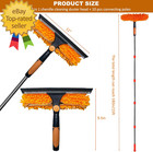 2 In 1 Squeegee Window Cleaner Window Cleaning Duster Kit With 3-14 Ft Extension