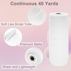 White Tulle Fabric Roll Spool Bolt Large Tulle Wedding Party Decoration  Tutu