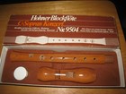 Hohner Blockflote C-sopran Solo Luxus Nr  9504 Maple Wood Flute Recorder 2-piece