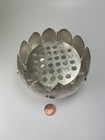 Vintage Reed   Barton Silverplate Lotus Floral Arrangement Frog Bowl Vase 3 Pcs