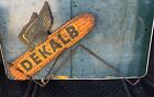 Vintage Flying Ear Of Corn Dekalb Seed Corn Sign Original Metal W Fence Post
