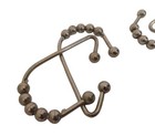 Shower Curtain Hooks Silver Metal Beads Set Of 12 Bathroom Decor 3 Inch Tall