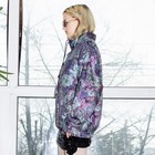 Vintage 90 s Floral Print Padded Bomber Jacket In Purple   Green