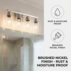 24   Vanity Light Nickel Modern 4 Lights For Bathroom Mirror Wall Sconce Fixture