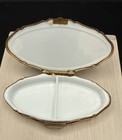 Vintage Pill Box Stratton Made In England Gold Tone W painted Picture On Top