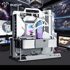 Socoolar Soc-ap Atx Open Frame Pc Case Full Aluminum Cnc Black 360mm Bracket Diy