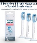 Philips Sonicare Sensitive Soft Replacement Brush Heads - White 6x Count