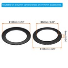 82mm-105mm Metal Step Up Ring  Camera Lens Filter Adapter Ring Black