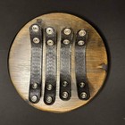 Duty Belt Keeper Basketweave Leather Chrome Double Snaps 7 25     lot Of 4 