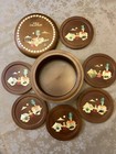 Vintage Wooden Coasters Set Of 6 In Box Barniz De Pasto Wooden Coasters