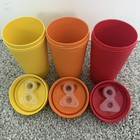 Lot Of 3 Re-play Sippy Cups Yellow Red Orange Kids Toddler Bpa Free Usa Made