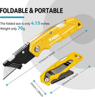 Kata Folding Utility Knife 4-pack  Heavy Duty Box Cutter With Pocket Clip  Fixed