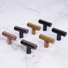 4 Pack Antique Copper Cabinet Knobs Vintage 1 65  Zinc Alloy T Bar Coppe Knob   