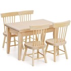 Dollhouse Dining Room Table And 4 Chairs 1 12 Scale Miniature Wooden Furniture