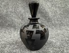 1985 Signed Correia Glass Black Cameo Cut Perfume Bottle Limited Edition 38 200