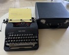Vintage Corona Sterling Typewriter Tuxedo Portable W case 1940s - Tested Works