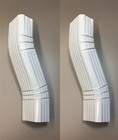 Gutter Downspout  2-pack  Offset 2x3   17 Colors   Aluminum Offset 3  a   2 Pack